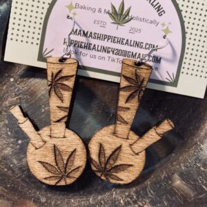Wooden Bong Earrings