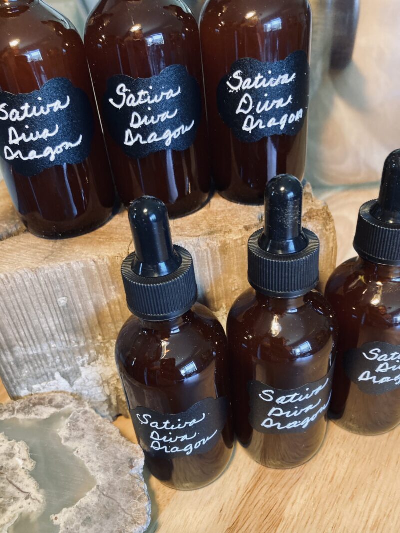6 bottles of sativa diva tincture